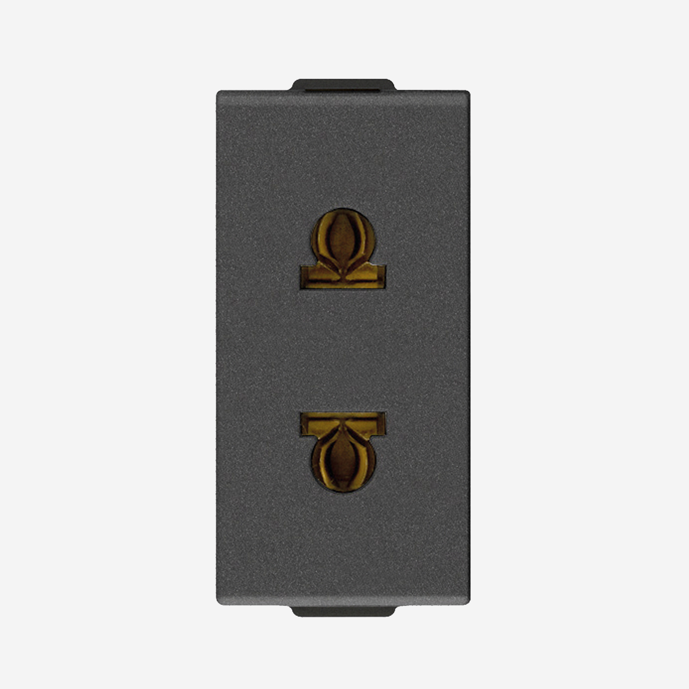 2P 16A USA+EU مخرج بقطر 4.8 مم من الكربون غير اللامع 2P 16A USA+EU ø4,8mm outlet carbon matt - الصورة 1