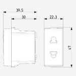 2P 16A USA+EU ø4,8mm SICURY outlet carbon - Image 3
