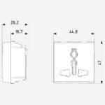 2P+E13ASICURY multistandard outlet white - Image 3