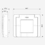 ⁦IP55 cover 2M white⁩ - الصورة ⁦2⁩