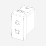 2P 16A USA+EU ø4,8mm SICURY outlet carbon - Image 2