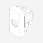 RJ45 Cat6 Netsafe UTP 110 outlet carbon - Image 3