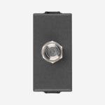 F-type TV outlet carbon matt