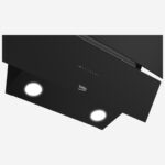 Hood 60 cm, Dishwasher Safe Filter 3 Speed levels, Glass Black, With Chimney - Image 4