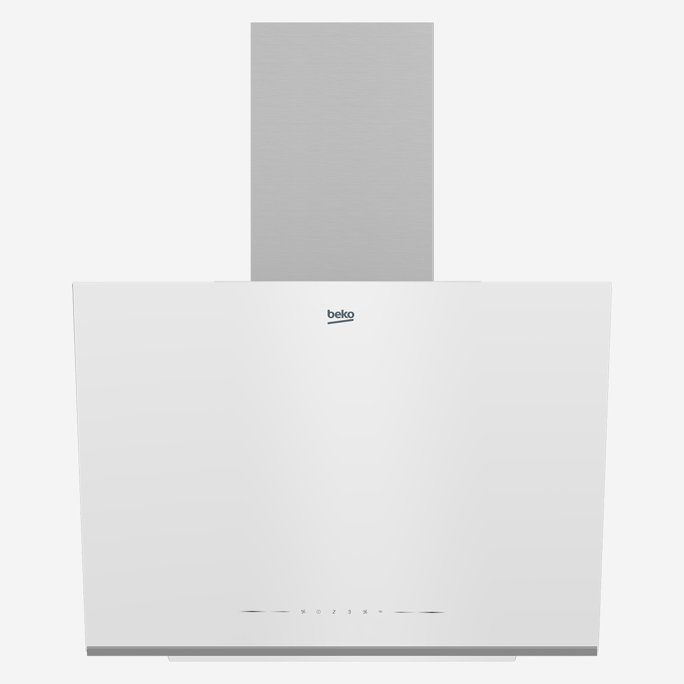 HO-190-1 Hood 60 cm, Dishwasher Safe Filter 3 Speed levels, Glass, Carbon Filter, Filter Saturation Indicator, Air Cleaning Function, Auto Shut Down, White - Image 1