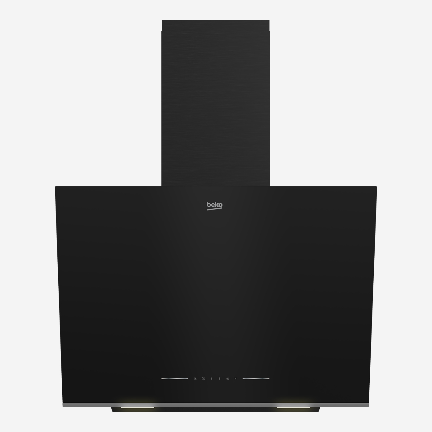 HO-193-1 Hood 60 cm, Dishwasher Safe Filter 3 Speed Levels, Glass Carbon Filter, Filter Saturation Indicator, Air Cleaning Function, Auto Shut Down, Black - Image 1