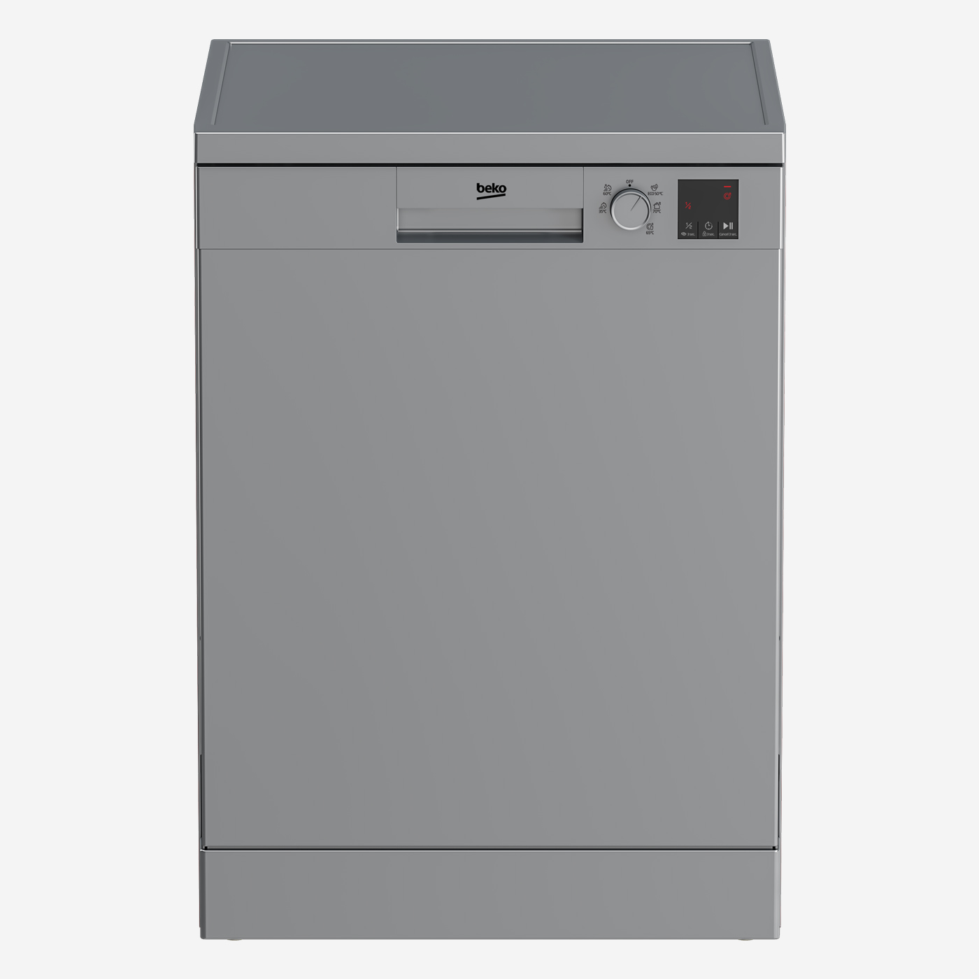 WM-126-1 Dishwasher 60 cm 5 Program 13 Person Silver, LED Display, Half Load, Time Delay - Image 1