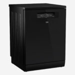 Dishwasher 60 cm 6 Program 15 Person Black Glass, LED Display, Hygiene (CornerIntense) Steam Gloss, Fast, Inv. - Image 2