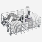 Dishwasher 60 cm 6 Program 15 Person Black Glass, LED Display, Hygiene (CornerIntense) Steam Gloss, Fast, Inv. - Image 7