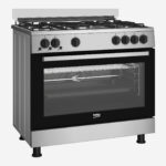 ⁦Gas Cooker 90 cm 5 Burners, Full Safety Cooling Fan, Cooking Fan, Enameled Pan Support⁩ - الصورة ⁦2⁩