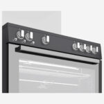 ⁦Gas Cooker 90 cm 5 Burners, Full Safety Cooling Fan, Cooking Fan, Dark Stainless, Cast Pan Support⁩ - الصورة ⁦3⁩