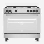 Gas Cooker 90 cm 5 Burners Full Safety, Cooling Fan, Cooking Fan, Cast Pan Support