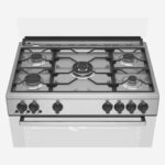 ⁦Gas Cooker 90 cm 5 Burners Full Safety, Cooling Fan, Cooking Fan, Cast Pan Support⁩ - الصورة ⁦4⁩