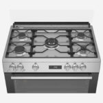 ⁦Gas Cooker 90 cm 5 Burners, Full Safety Cooling Fan, Cooking Fan, Digital, Cast Pan Support⁩ - الصورة ⁦4⁩