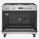 ⁦Gas Cooker 90 cm 5 Burners, Full Safety Cooling Fan, Cooking Fan, Digital, Cast Pan Support⁩ - الصورة ⁦7⁩
