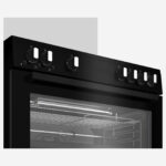 ⁦Gas Cooker 90 cm 5 Burners Full Safety Cooling Fan, Cooking Fan, Cast Pan Support, Black⁩ - الصورة ⁦4⁩