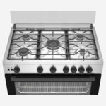 ⁦Gas Cooker 90 cm 5 Burners Full Safety Cooling Fan, Cooking Fan, Cast Pan Support, STS⁩ - الصورة ⁦4⁩
