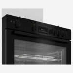 ⁦Gas Cooker 90 cm 5 Burners Full Safety Cooling Fan, Cooking Fan, Led Display With Touch Control, Cast Pan Support, Black⁩ - الصورة ⁦3⁩