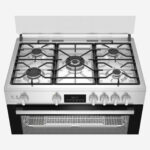 ⁦Gas Cooker 90 cm, AirFrier 5 Burners Full Safety Cooling Fan, Cooking Fan, Led Display With Touch Control, Cast Pan Support, STS⁩ - الصورة ⁦4⁩