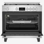 ⁦Gas Cooker 90 cm, AirFrier 5 Burners Full Safety Cooling Fan, Cooking Fan, Led Display With Touch Control, Cast Pan Support, STS⁩ - الصورة ⁦5⁩