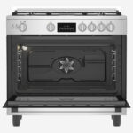 ⁦Gas Cooker 90 cm, AirFrier 5 Burners Full Safety Cooling Fan, Cooking Fan, Led Display With Touch Control, Cast Pan Support, STS⁩ - الصورة ⁦6⁩