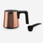 ⁦Coffee Maker Double, With Water Tank, Silver, Gold, Black⁩ - الصورة ⁦4⁩