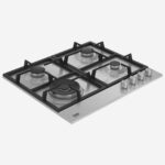 Gas Hob 60 cm 4 Berners, Gas Safety, Cast Iron Pan Support, Stainless - Image 2