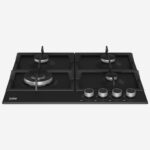 Gas Hob 60 cm 4 Berners, Gas Safety, Cast Iron Pan Support, Black, Integrated Ignition - Image 3