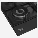 Gas Hob 60 cm 4 Berners, Gas Safety, Cast Iron Pan Support, Black, Integrated Ignition - Image 6